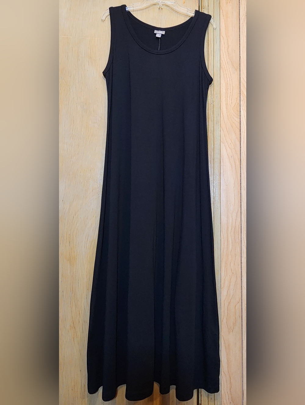 NWT J Jill Black Jersey Dress Womens Sz Petite Med Sleeveless A-line Maxi